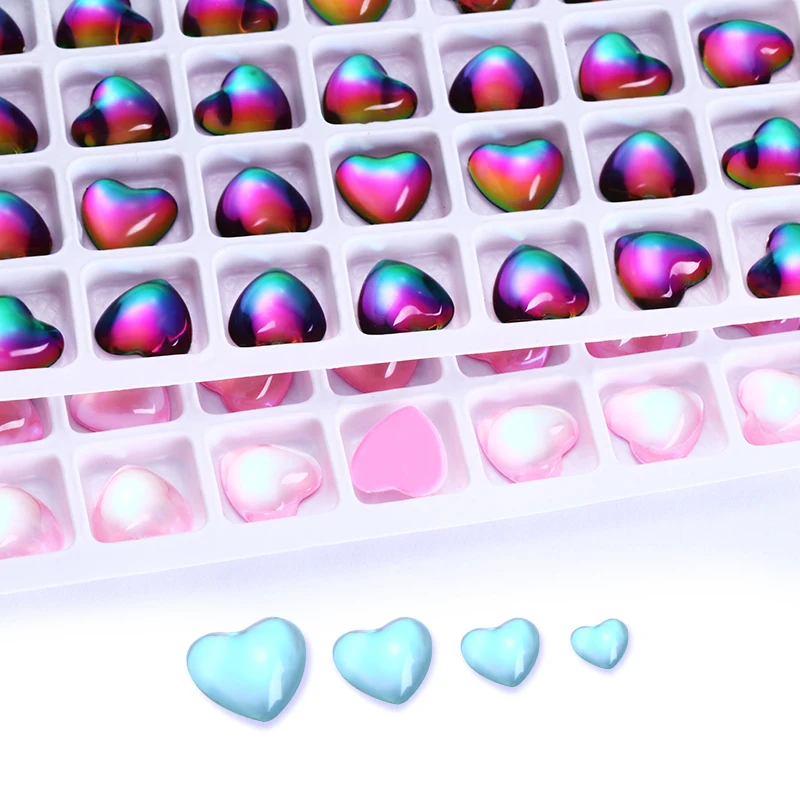 10 мм в форме сердца Необычные камни стразы с плоской задней поверхностью