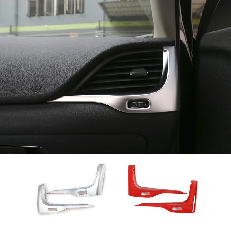 

MOPAI ABS Interior Dashboard Decoration Left & Right Air Condition Outlet Trim Stickers For Jeep Cherokee 2014 Up Car Styling