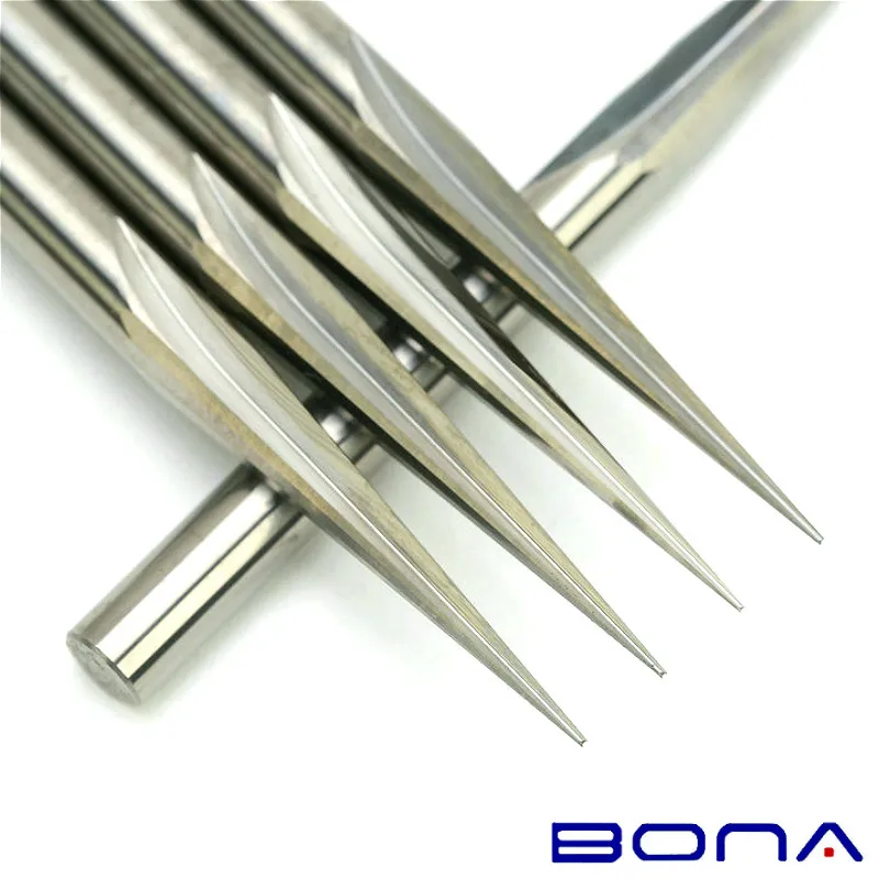 6*30*70L Tip-0.5mm V канавка резак с двумя канавками прямая карбидная бита инструменты