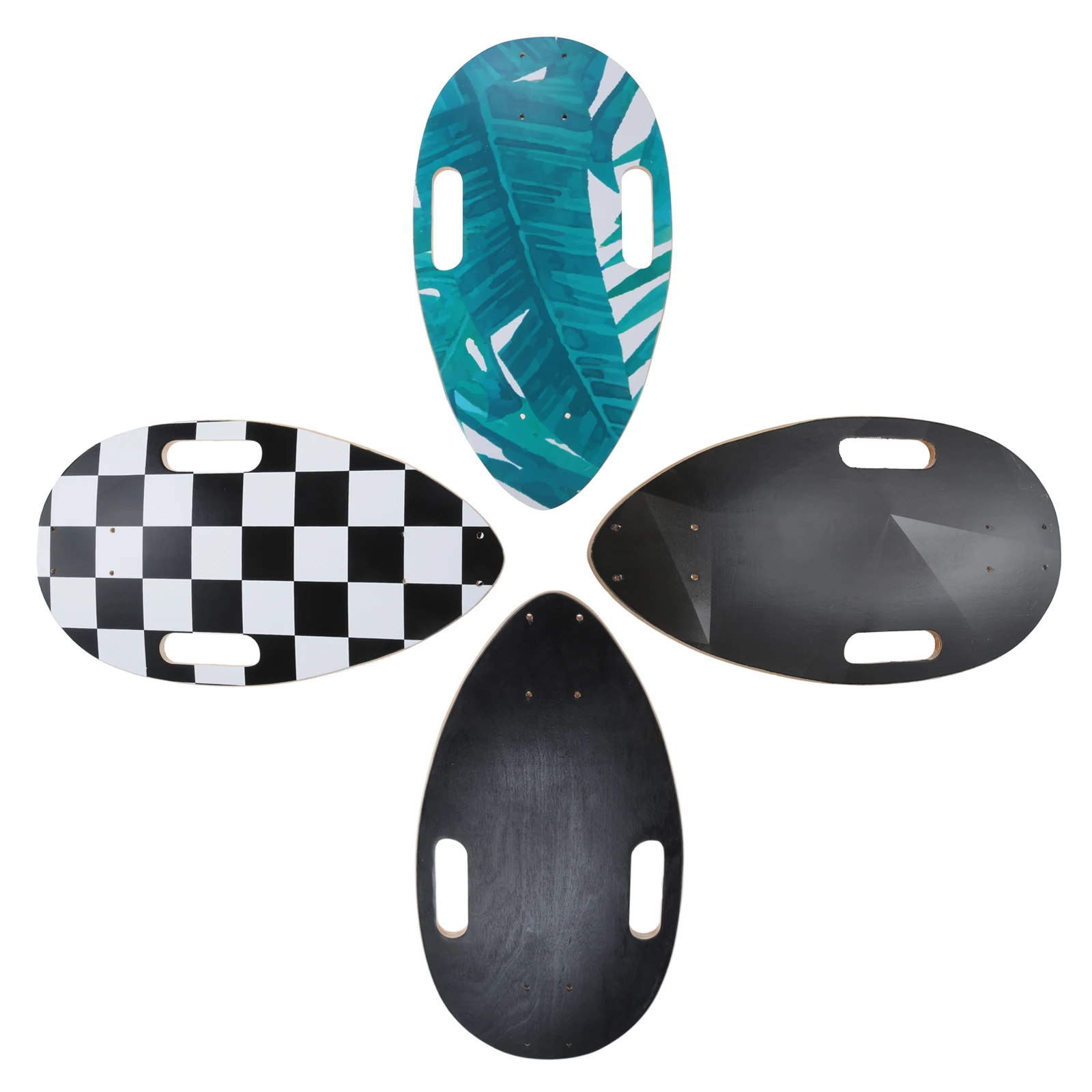 

1pc Mini Skateboard Fish Board Deck Drift Board Mini Electric Skateboard Deck Hard Maple Wood 44 x 25cm Skateboard DIY