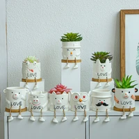 nordic flower pot simulation succulent potted creative hanging doll ceramic flowerpot cactus flowervase indoor living room decor