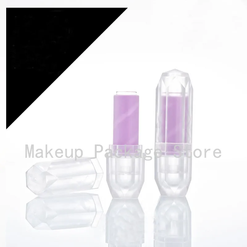 

10/30/50pcs 12.1mm Translucent Diamond Lipstick Tube , DIY Empty Portable Frosted Makeup Lipstick Container Cosmetics Packaging