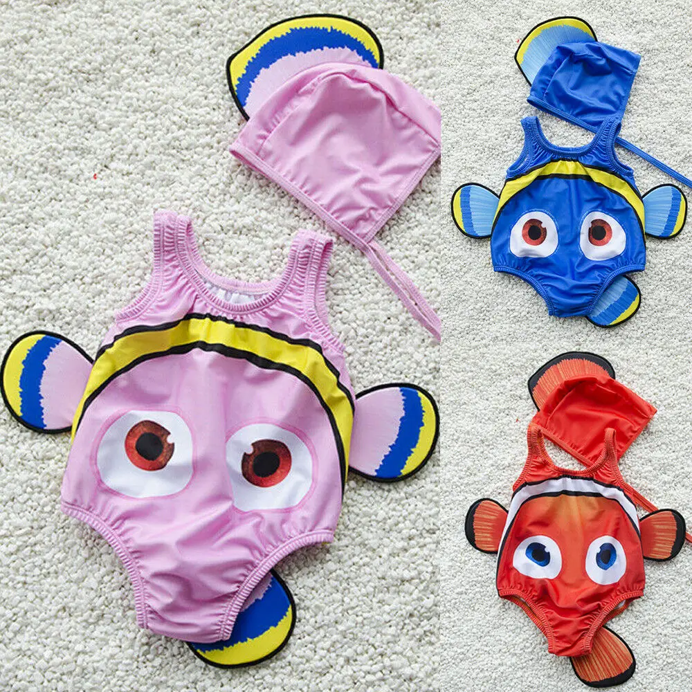 2 шт./комплект детский купальный костюм Золотая рыбка с большими ушками | Спорт и