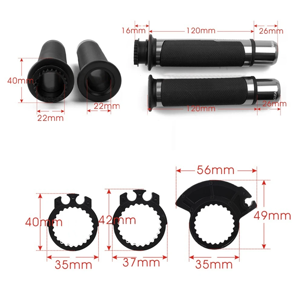 

2Pcs/Set Universal Aluminum Alloy Motorcycle Handle Bar Grip Accessories Parts