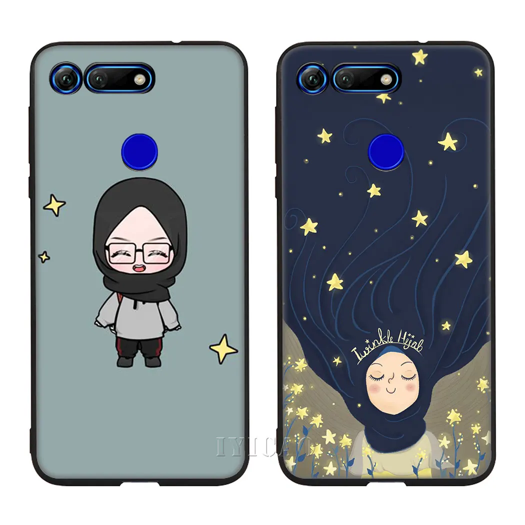 IYICAO Muslim Islamic Gril Eyes Woman Soft Silicone Case for Huawei Honor view 20 9X Pro 10 9 8 Lite 8X 8C 7X 7C Note |
