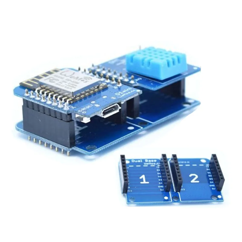 10 шт. двойной разъем базовый щит для WeMos D1 Mini NodeMCU Arduino ESP8266 Плата расширения 100%