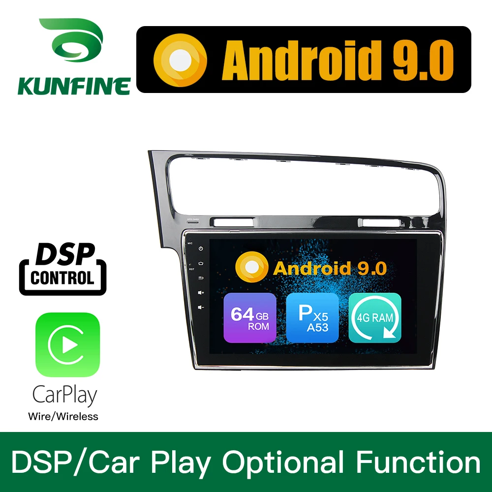 Android 9,0, Восьмиядерный, 4 Гб ОЗУ, 64 Гб ПЗУ, автомобильный DVD, gps, мультимедийный плеер, стерео, без Дека, для VW Golf 7, 2013-, радио, wifi
