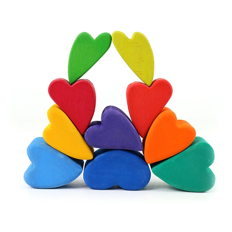 

Baby Wooden Rainbow Puzzle Arch Bridge Assemble Educational Toys Gifts Stacking Building Blocks Set