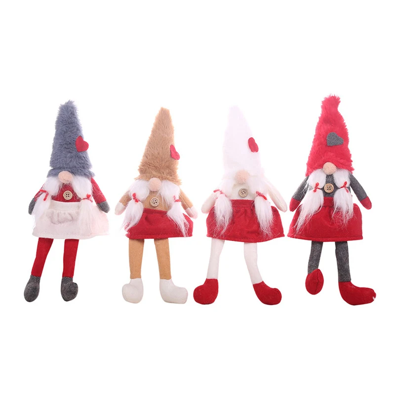 Рождественские плюшевые куклы ручной работы Длинные эльфы Санта Клаус игрушки