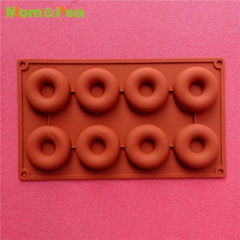 

GT16-34 8-cavity 6.1cm Doughnut Mister Donut Sweet Buns Shaped Silicone Mold Dessert Mousse Mould Cake Decoration Tools