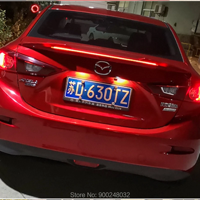 

Для Mazda 3 Axela автомобильное украшение светодиодный спойлер из АБС-пластика Неокрашенный бриллиантовый чехол для багажника автомобильный Стайлинг