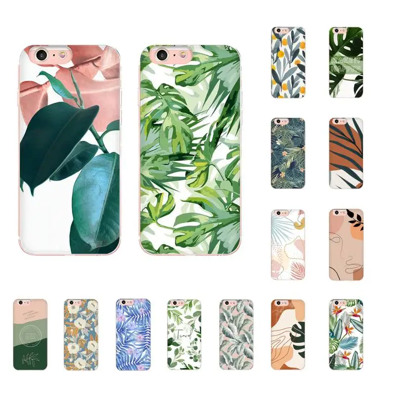 

MaiYaCa Floral Palm Leaves Phone Case for iphone 13 11 12 pro XS MAX 8 7 6 6S Plus X 5S SE 2020 XR case
