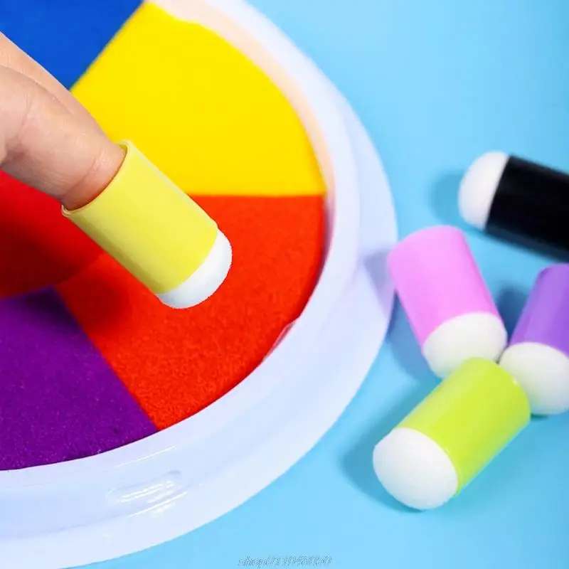 12 шт./компл. творческая губка для пальцев маленьких детей Инструменты рисования