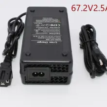 60V 2.5A charger 67.2 Volt Lithium Li-ion charger T/PC/IEC 3PIN Plug for 60V 10AH 20AH 30A ebike scooter Motorcycle battery pack
