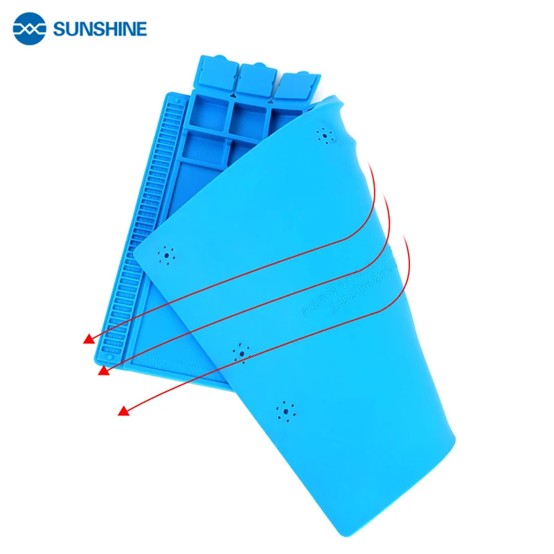 

SUNSHINE S-160 Heat Insulation Silicone Pad Phone PCB Repair Soldering Mat For Repair Station Maintenance Platform