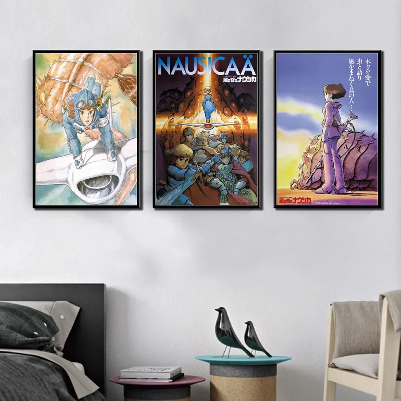 

Nausicaa of the Valley of the Wind Classic Cartoon Movie Hot Japan Anime Art Painting Silk Canvas Poster Wall Home Decor