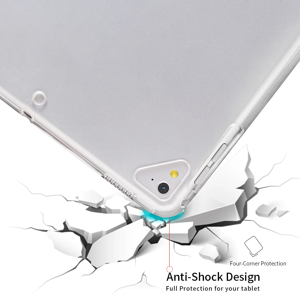 Тонкий мягкий чехол из ТПУ для ipad 9 7 air pro Противоударная прозрачная на планшет с