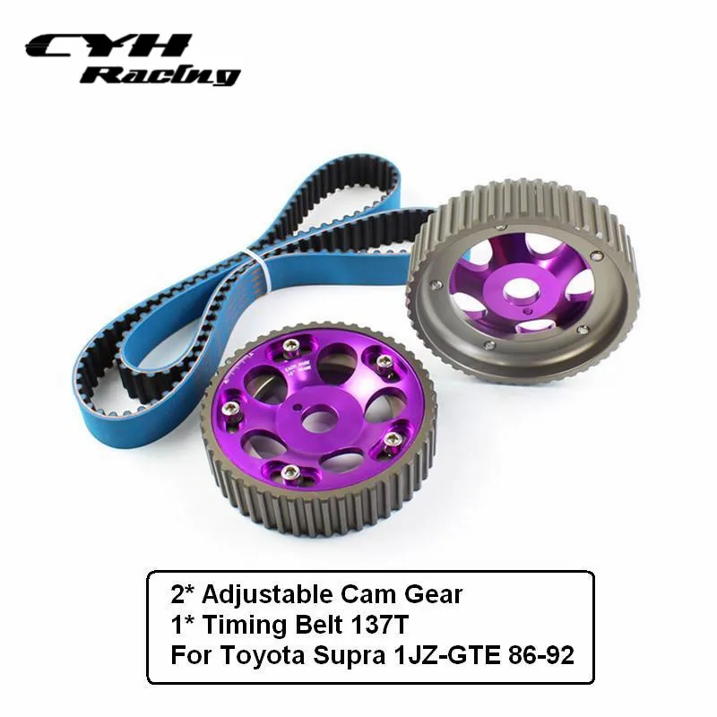 Регулируемый Шестеренчатый шкив кулачка + ремень ГРМ 137T для Toyota Supra 1JZ GTE 86 92 2