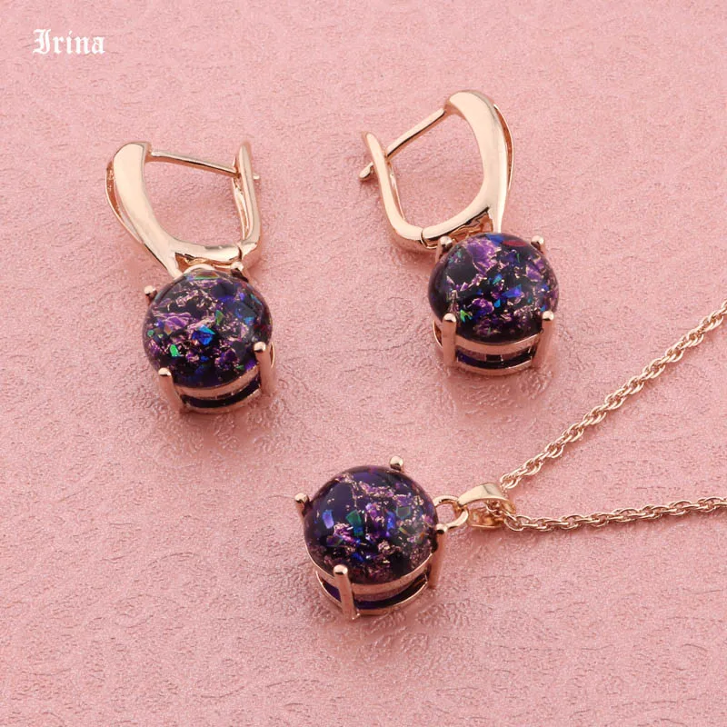 Уникальный блестящий круглый круг 585 пробы серьги гвоздики цвета розового золота