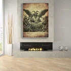 Оккультный постер Baphomet с принтом, оккультный постер, сатанический декор, сатаническая иллюстрация, готическое украшение, искусство ведра