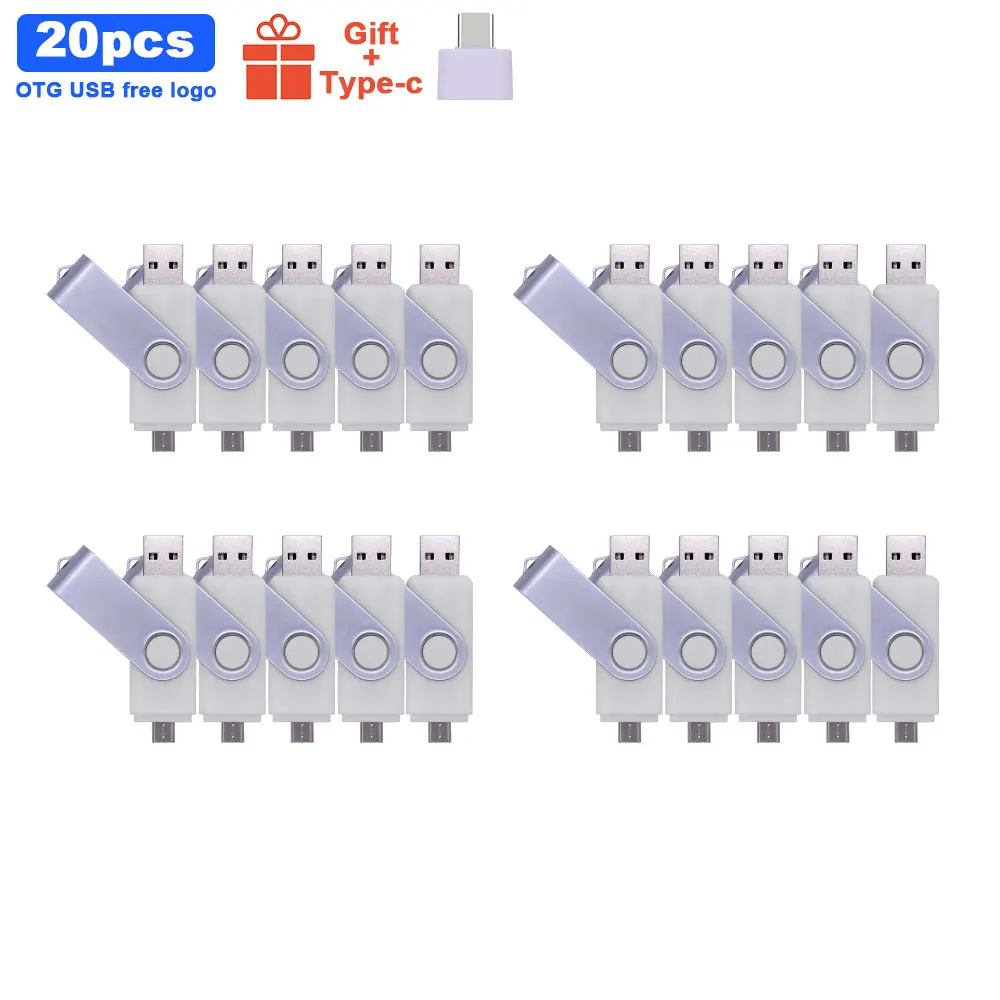 

20 шт./лот OTG 3 в 1 type-c USB 2,0 Micro USB флеш-накопители 128 Гб 64 ГБ 32 ГБ 16 ГБ 8 ГБ флеш-накопитель для Android/PC Pendrive бесплатный логотип