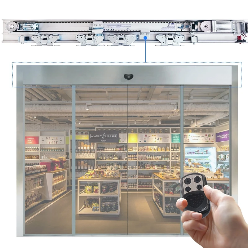 

European Design Model 65w Motor Glass Door System Automatic Door Sliding /Microwave Infrared Induction Moving Door