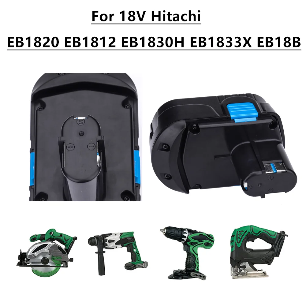 

2021 Original 18V 6.8Ah Power Tool Battery for Hitachi Power Tool Screwdriver Drill: EB1820 EB1812 EB1830H EB1833X EB18B 322437