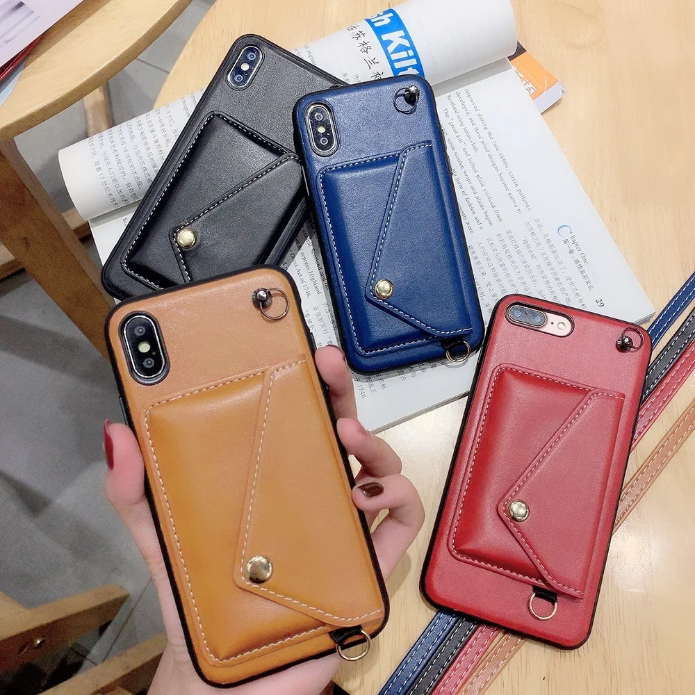 Кожаный чехол Кошелек из искусственной кожи для iPhone XR XS Max 6s 7 8 Plus телефона слот