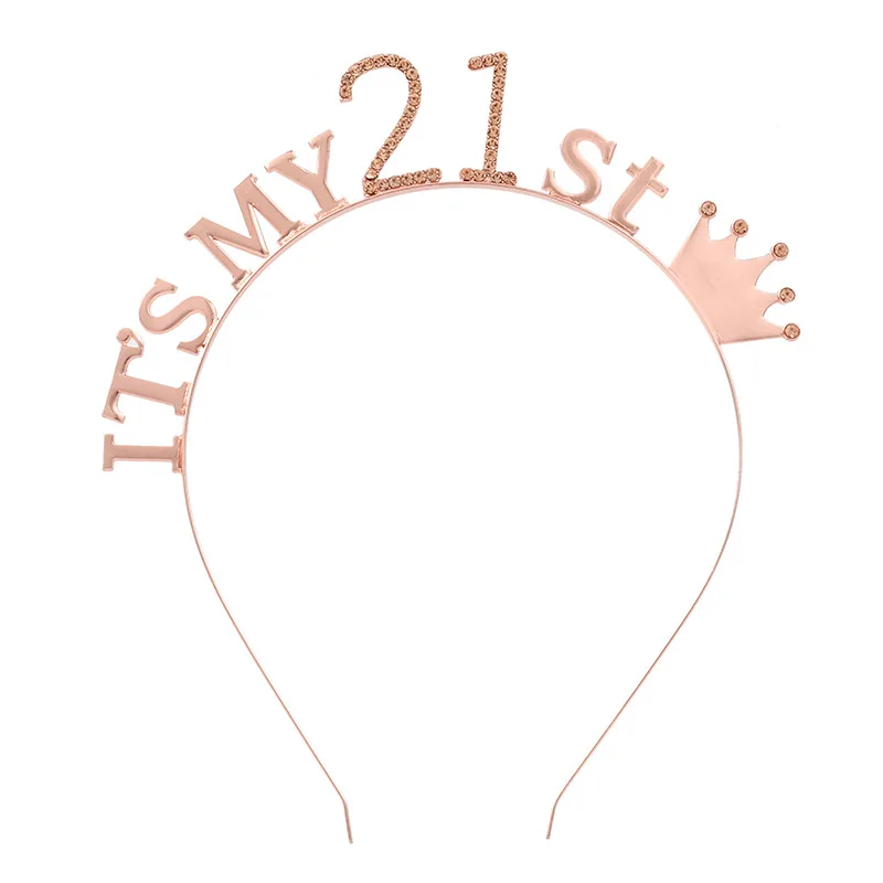 С надписью It's My 21st на день рождения тиара венец для женщин девочка с днем