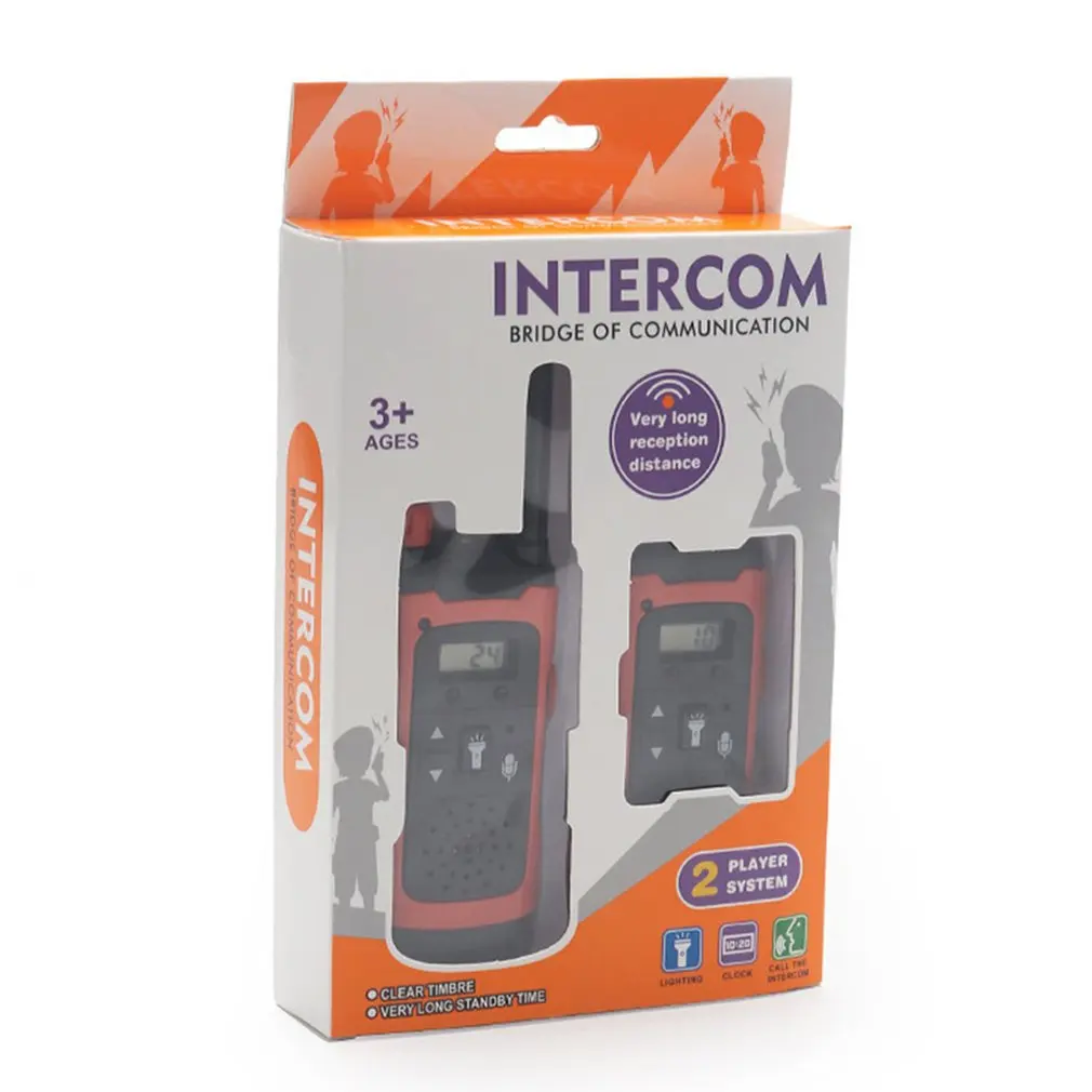 2pcs wireless walkie talkie toys for children electronic toys portable long distance reception kids gift free global shipping