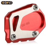 cnc foot side stand pad plate kickstand enlarger support extension for suzuki gsx s1000f 2015 2016 2017 2018 2019 2020 2021