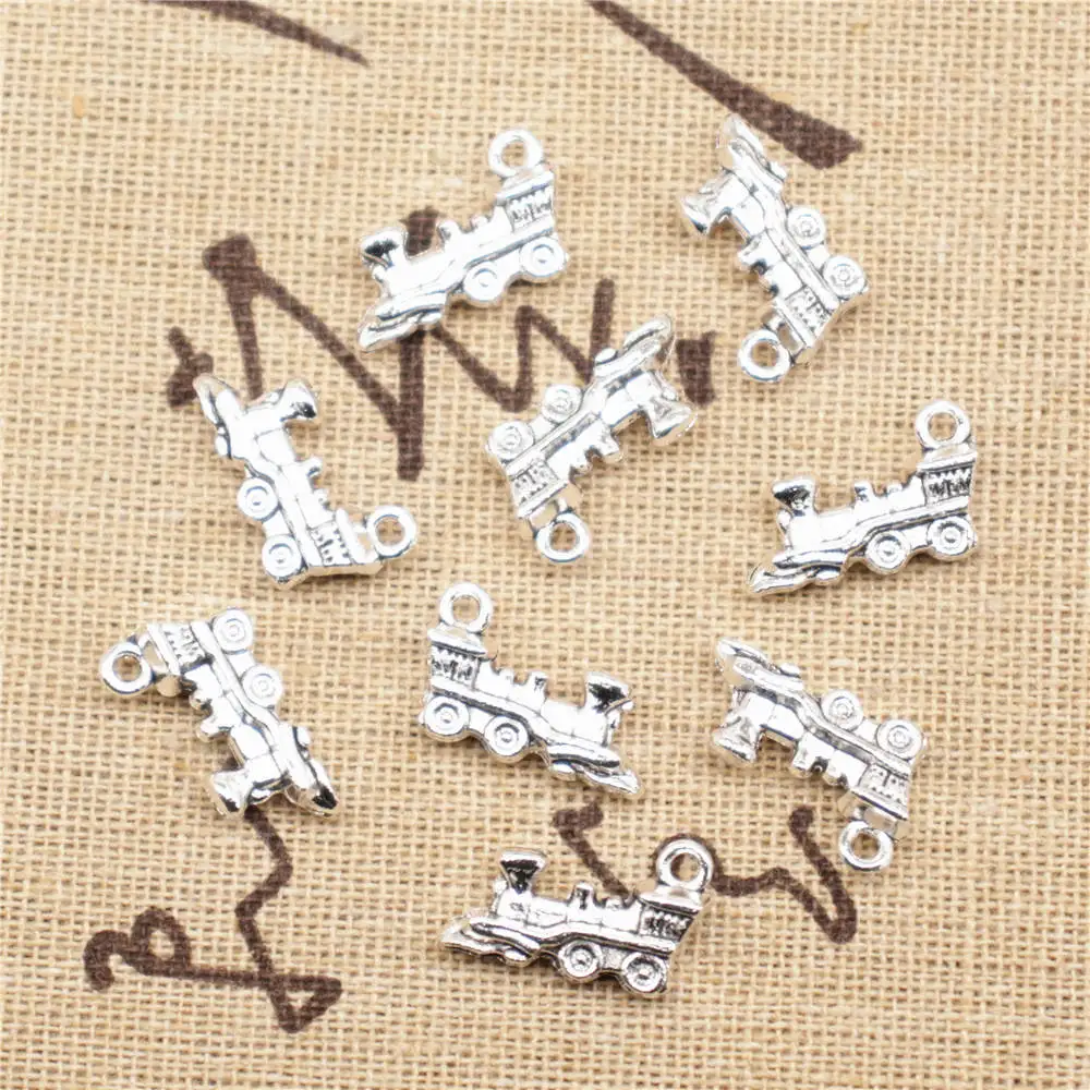 

Keychain Accessori 11x18mm Locomotive Charms Antique Silver Color 10pcs