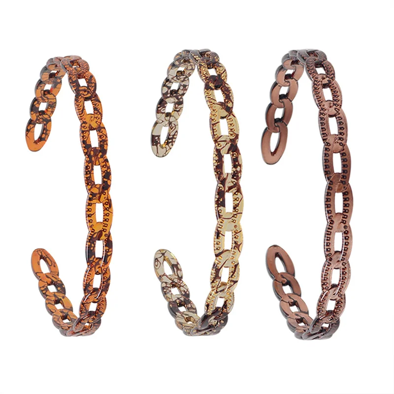 Обруч для волос U образный с вырезами повязка на голову в форме буквы пластиковая