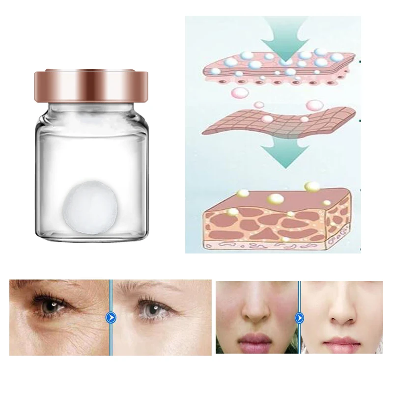 

Japan Pure Collagen Ball Natural Silk Protein Anti Aging Essence Firming Wrinkle Removal Facial Serum Korean Cosmetics