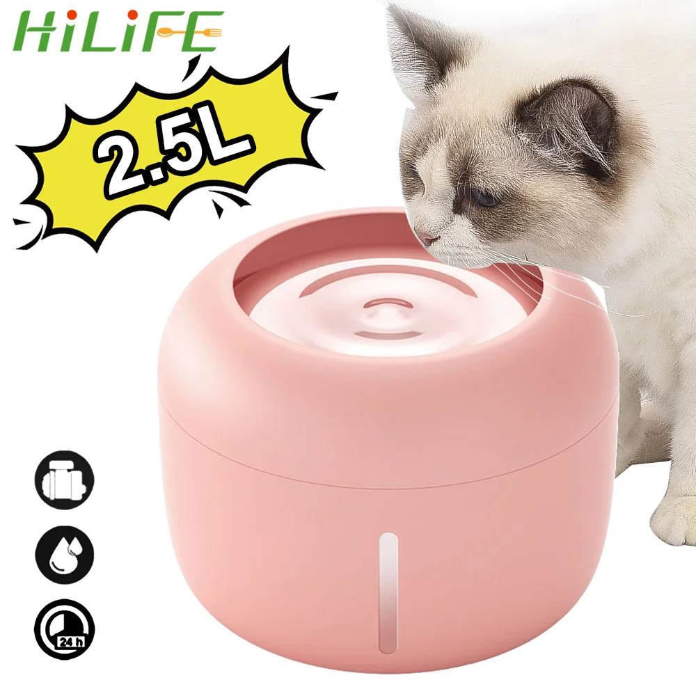 

HILIFE Pet Dog Cat Drinking Fountain Automatic Drinker 2.5L Pet Cat Drinking Bowl Feeding Water Flowing Fountain