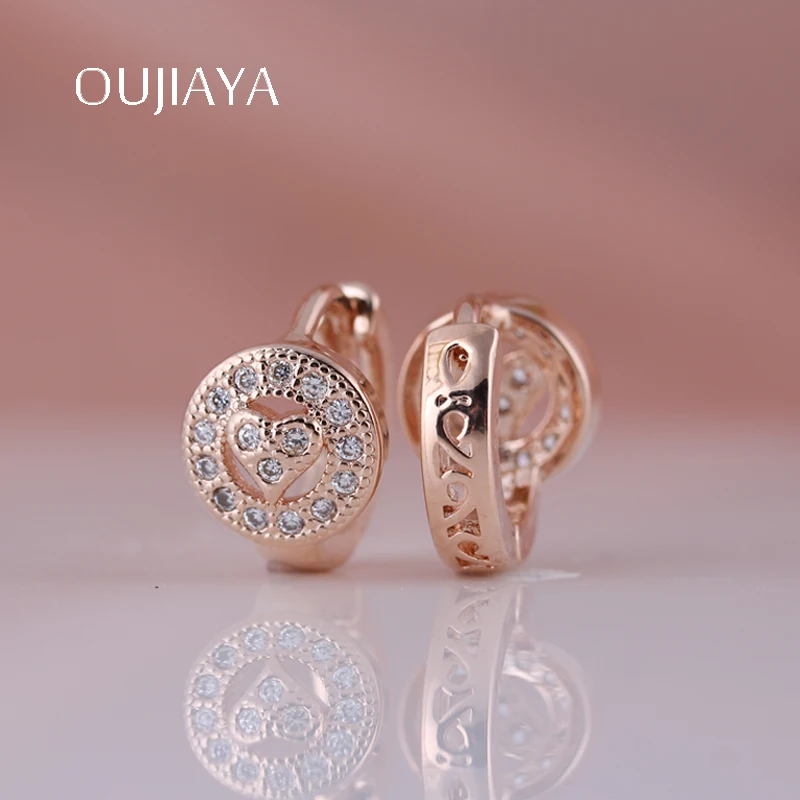 OUJIAYA Любовь Круглый микро воск инкрустация кубического циркония длинные женские
