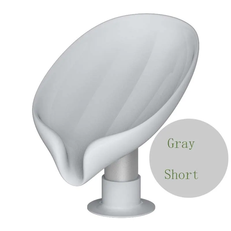 

Leaf-shaped Soap Dish Soap Holder Perforated Free Standing Suction Cup Drain Rack Toilet Laundry Soap Box Bathroom Accessories