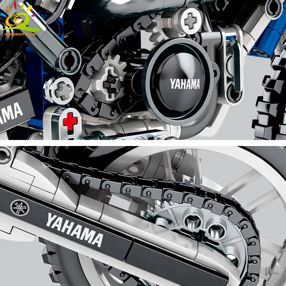 Игрушки 799 шт. пикапов мотоцикл строительные блоки город Скорость DIY мото