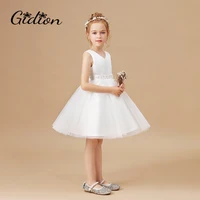 2022 formal flower dress kids clothes for girls children retro lace princess dress girl party wedding dress elegant party dress