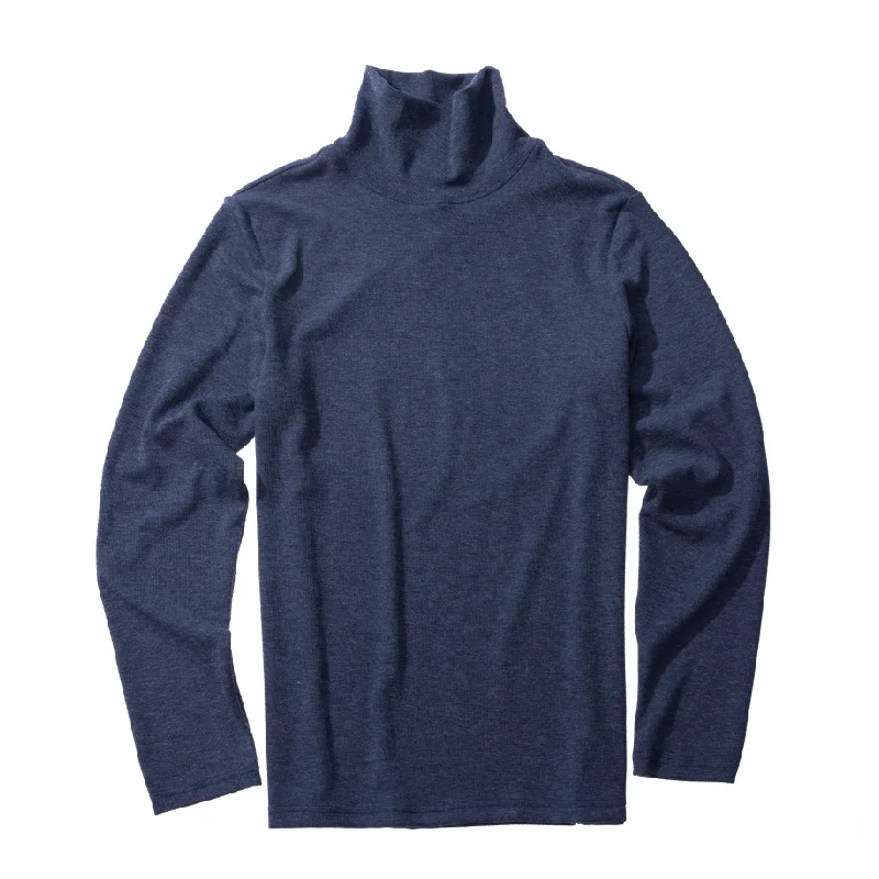 Осенний серый свитер с высоким воротником для мальчиков повседневная