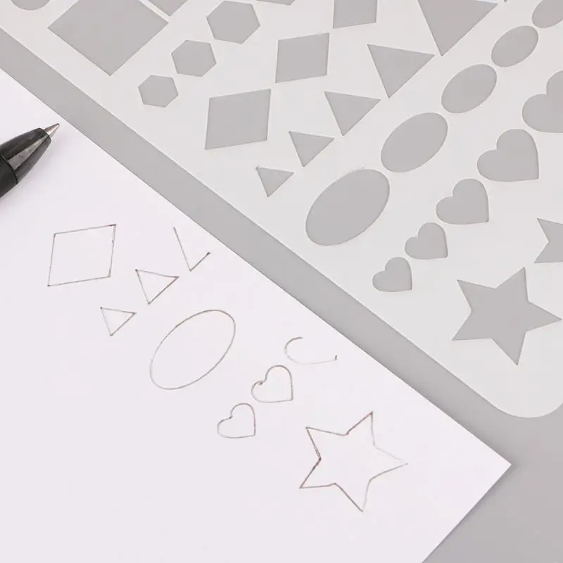 20Pcs Bullet Journal Stencil Set Plastic Planner DIY Drawing Template Diary Decor Craft