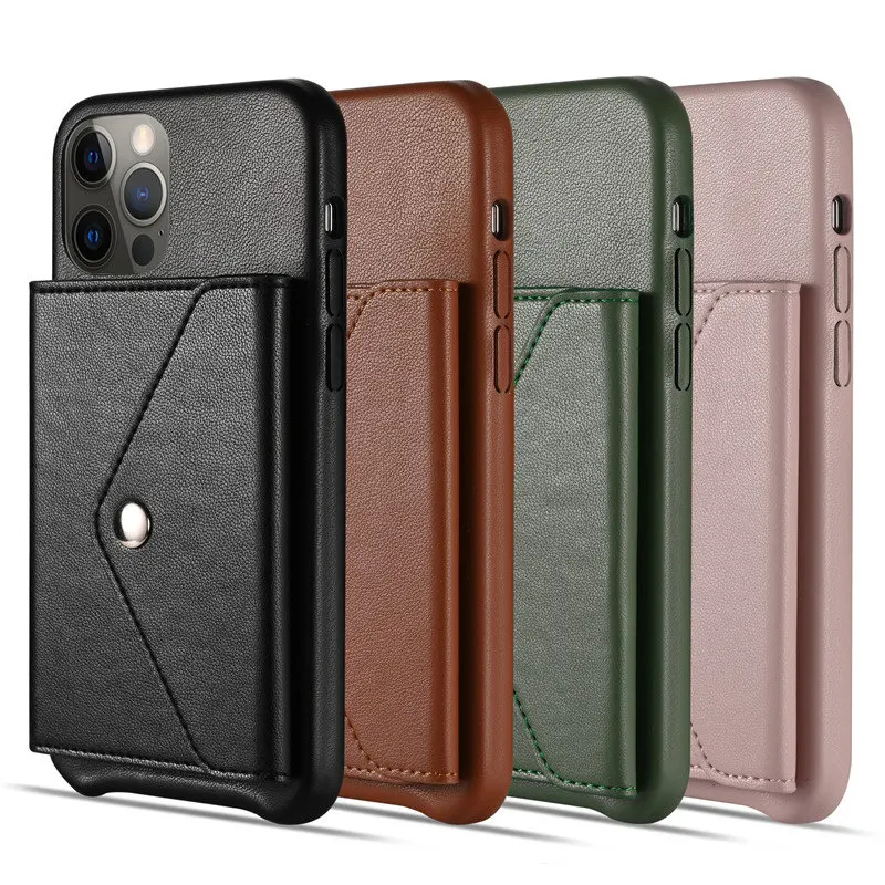 

Luxury Leather Shepherd Cases for iPhone 12 Pro Max 11 XR 8 7 Plus Retro Card Pocket Soft Protect Cover