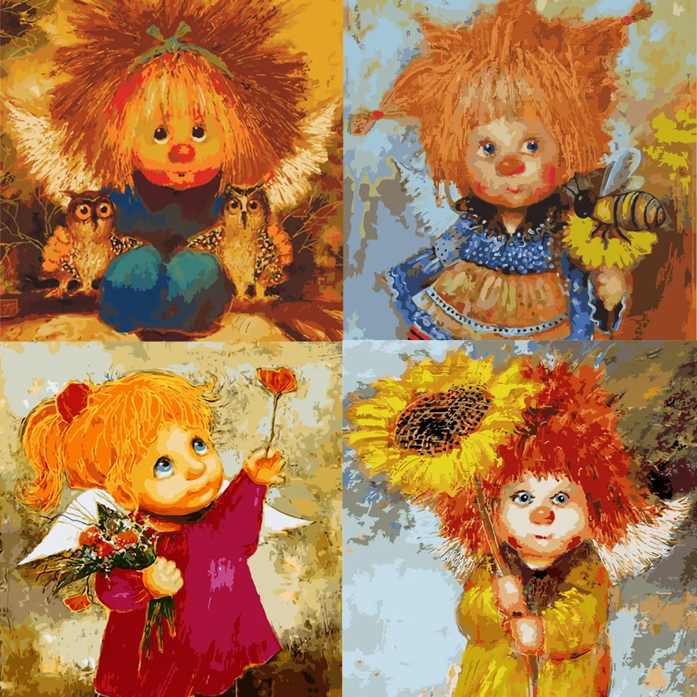 Картины по номерам Акриловая Краска распродажа цена персонаж солнце Ангел