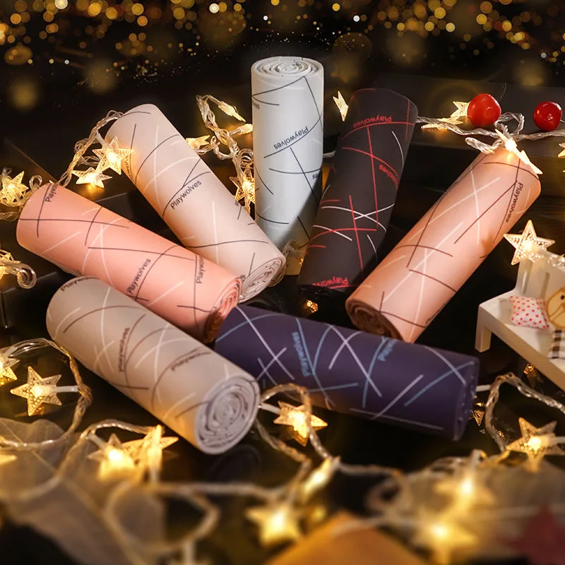 7PCS/Lot Men'S Underwear Men'S Boxer Pants Modal Lightweight Comfortable Breathable Print Men'S Mid-Waist Boxer Boxer Mail Pouch