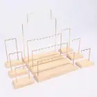 TONVIC деревянное основание и стабильная производительность, даже распределение тепла от позолоченные серьги Дисплей Органайзер повесить стенд ювелирные изделия, цепочка с подвеской браслет держатель для хранения