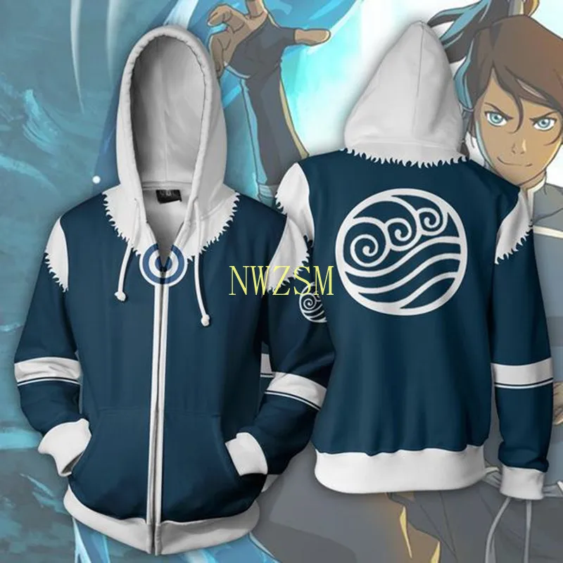 2020 Аватар Последний Airbender Толстовка Косплей Костюм Мужчины Женщины аниме