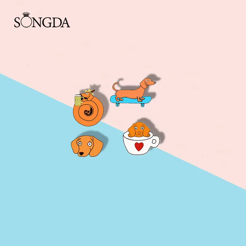 Брошь из серии «такса» для домашних животных, акриловые булавки для лацканов, броши на рубашку, рюкзак, одежду, аксессуары для любимых собак, подарки