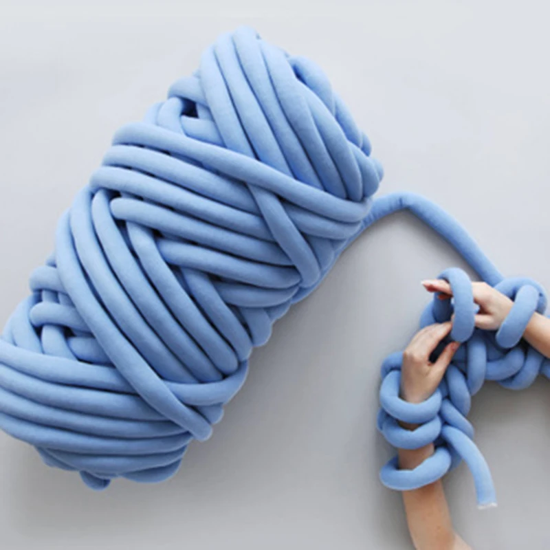 

1KG/PC Thick Bulky Chunky Yarn For Hand Knitting Crochet Soft Big Cotton DIY Arm Roving Spinning Blanket Wool Home Decoration