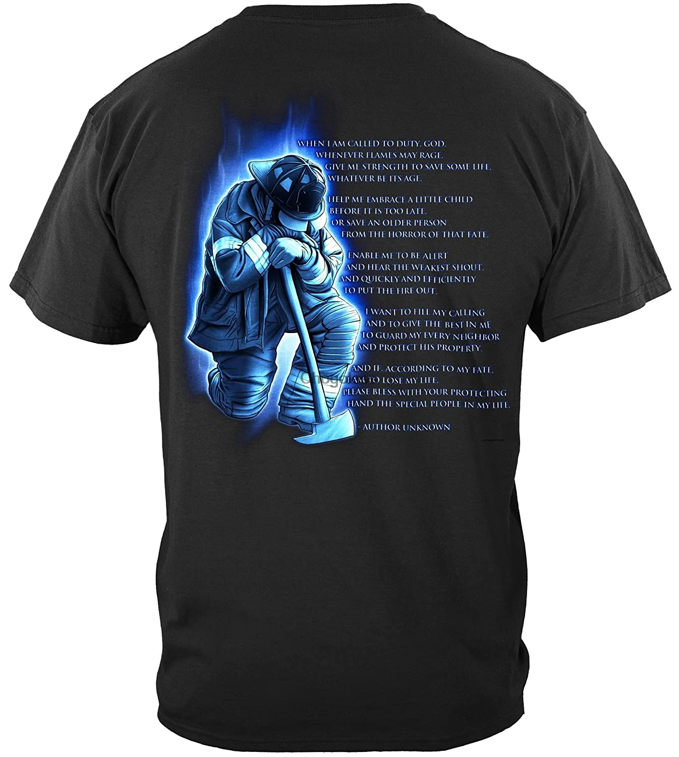 

Erazor Bits Firefighter Short Sleeve Shirts 100% Cotton Casual Mens Shirts Firemans Prayer Firefighter T-Shirts for Men (10)