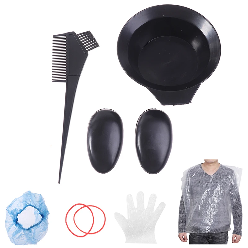 

1 set Hair Color Dye Bowl Comb Brushes Tool Kit Set Tint Coloring Dye Bowl Comb Brush Twin Headed Brushes Set